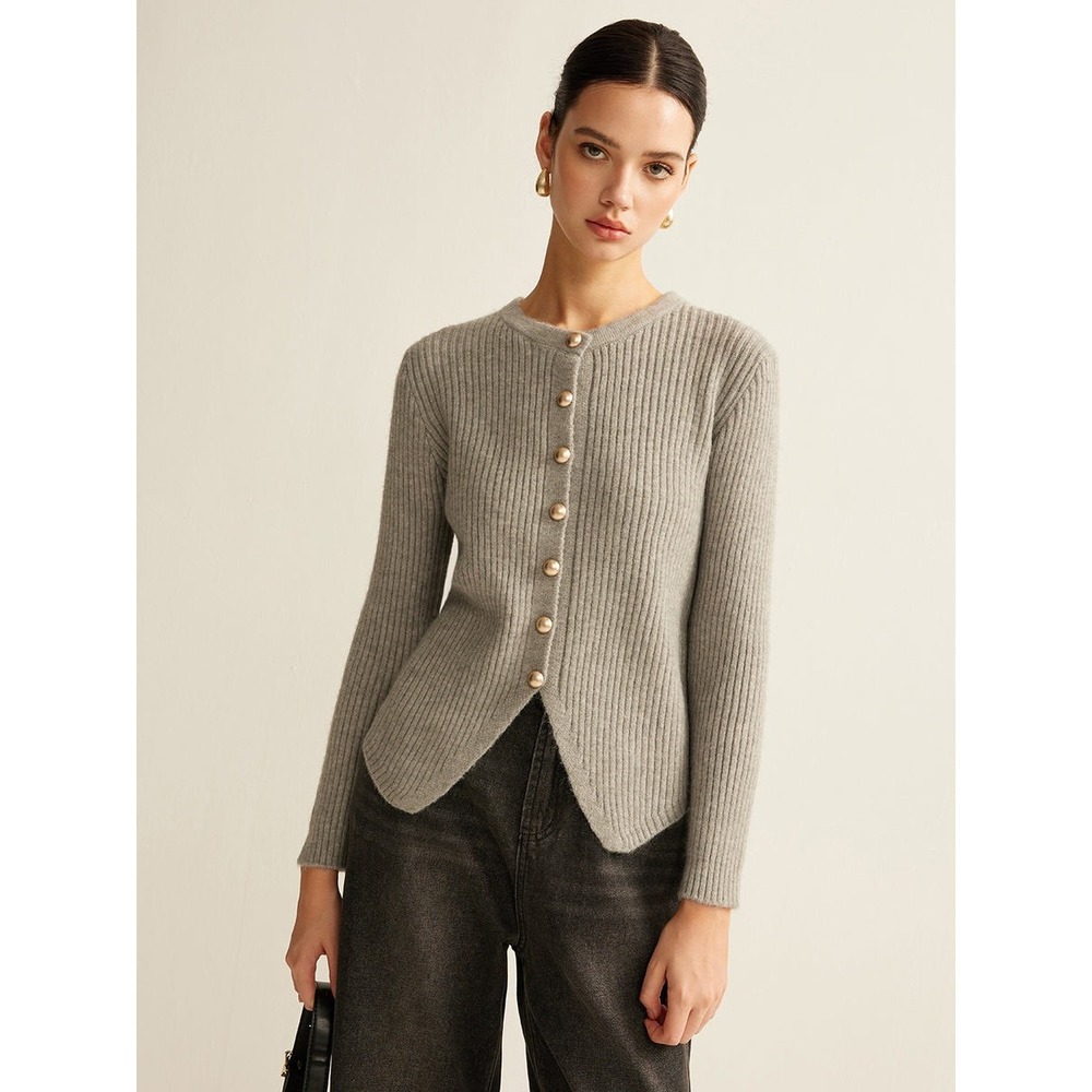 Commense Button Down‎ Split Cardigan Grey size S